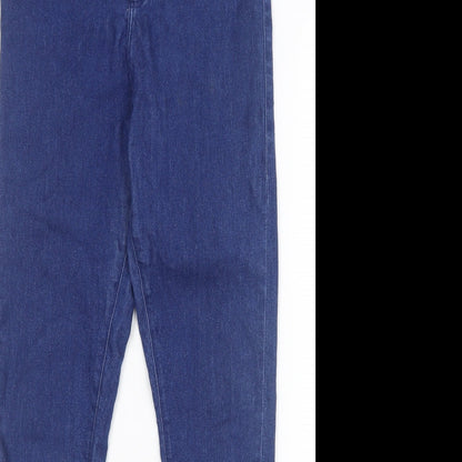 Topshop Womens Blue  Denim Straight Jeans Size 28 in L28.5 in