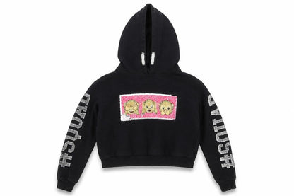 Young Dimension Girls Black   Pullover Hoodie Size 9-10 Years  - Reversible Sequins