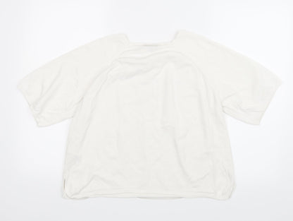 New Look Womens White  Knit Pullover Jumper Size 12