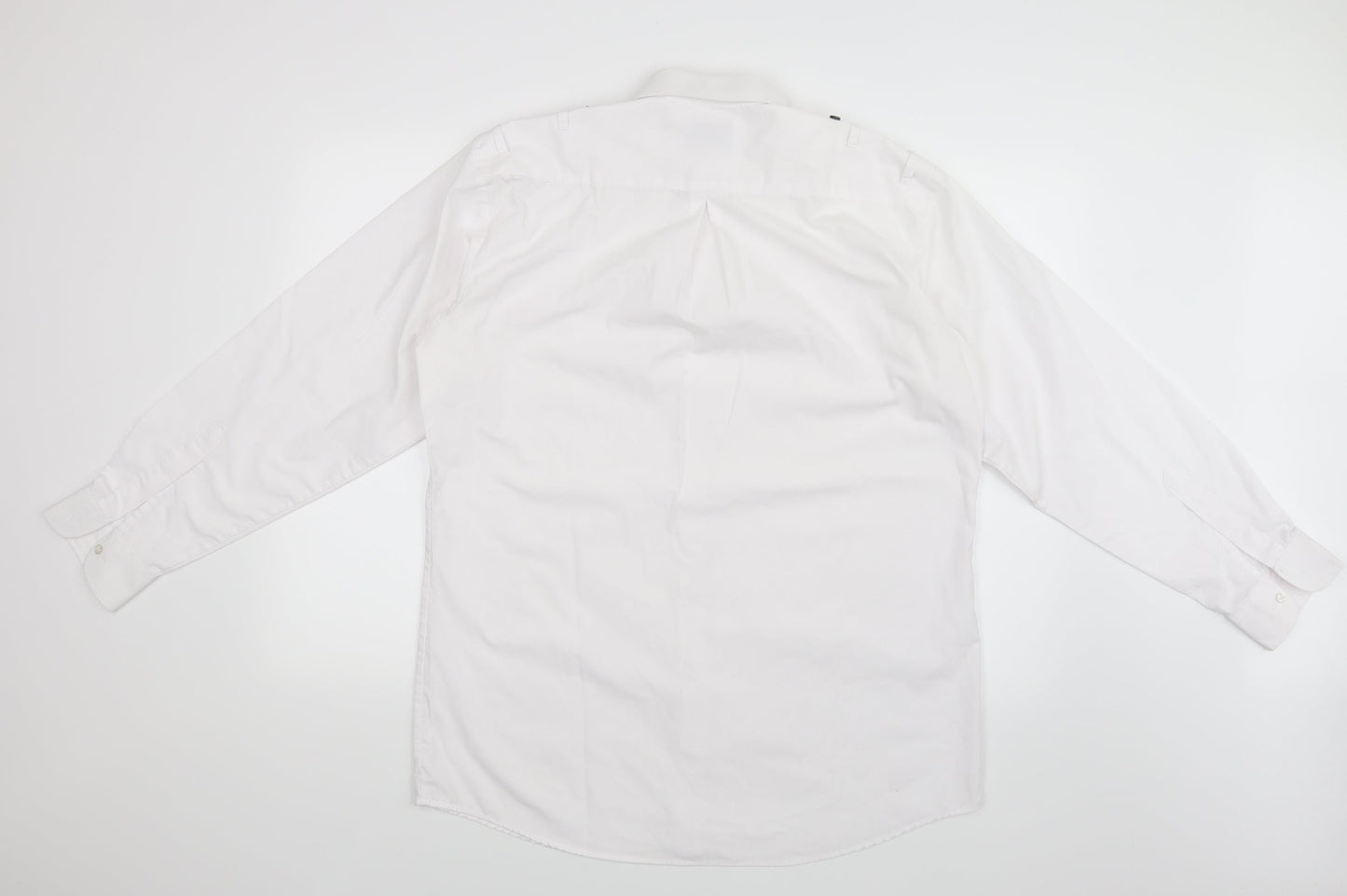 Mens UK Size 15.5 Churchill White  Button-Up Long Sleeve Casual Shirt