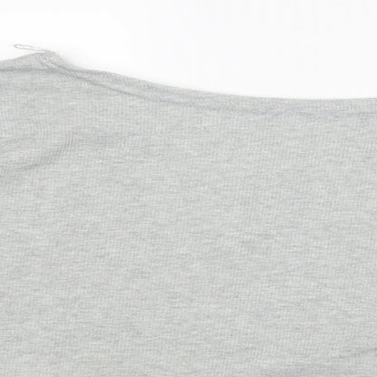 Womens UK Size 4XL Preworn Grey Basic T-Shirt