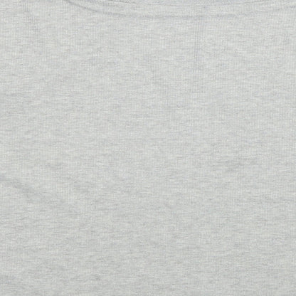 Womens UK Size 4XL Preworn Grey Basic T-Shirt