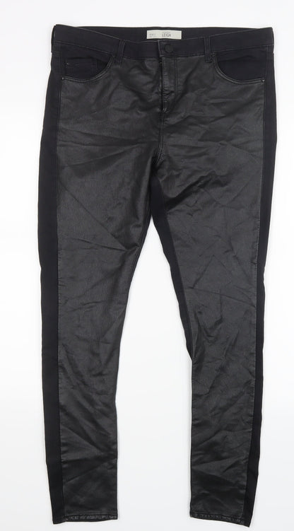Womens UK Size 34 in Topshop Regular Fit  Black Trousers