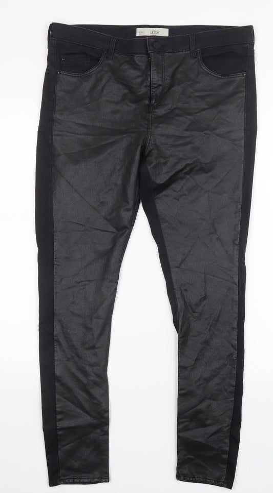 Womens UK Size 34 in Topshop Regular Fit  Black Trousers