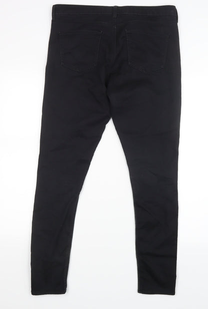 Womens UK Size 34 in Topshop Regular Fit  Black Trousers