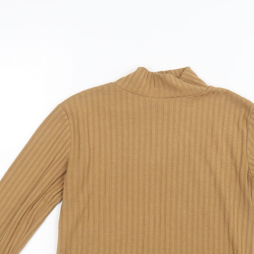 Topshop Womens Brown   Basic T-Shirt Size 10