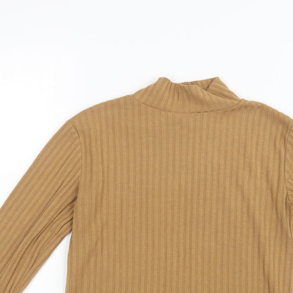 Topshop Womens Brown   Basic T-Shirt Size 10