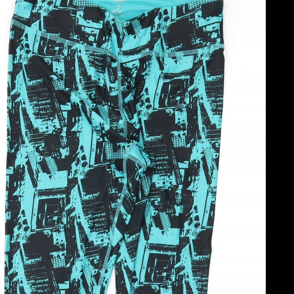 Active Works Womens Blue   Capri Leggings Size M L20 in - Stretch waistband