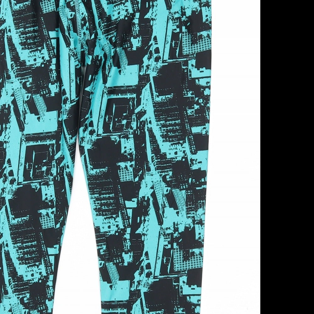 Active Works Womens Blue   Capri Leggings Size M L20 in - Stretch waistband