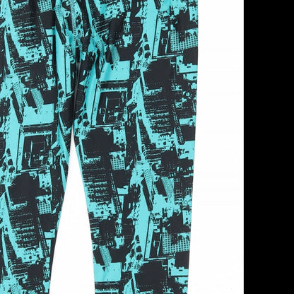 Active Works Womens Blue   Capri Leggings Size M L20 in - Stretch waistband