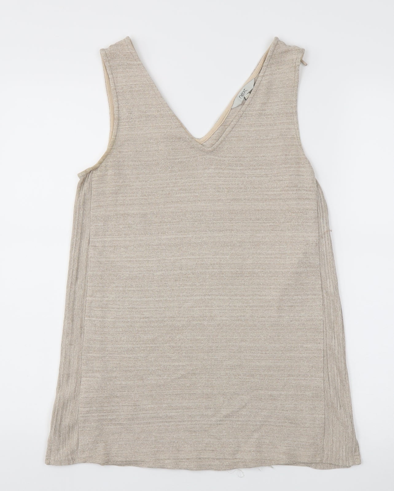 Womens UK Size 10 NEXT Gold Basic T-Shirt