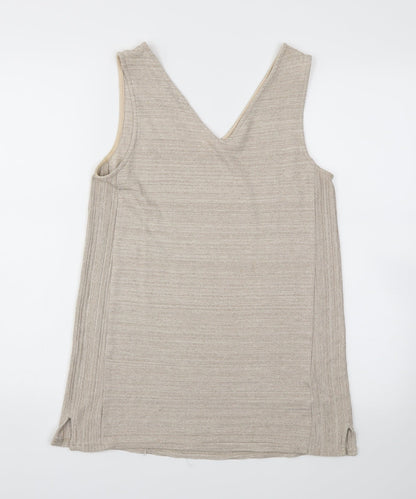 Womens UK Size 10 NEXT Gold Basic T-Shirt
