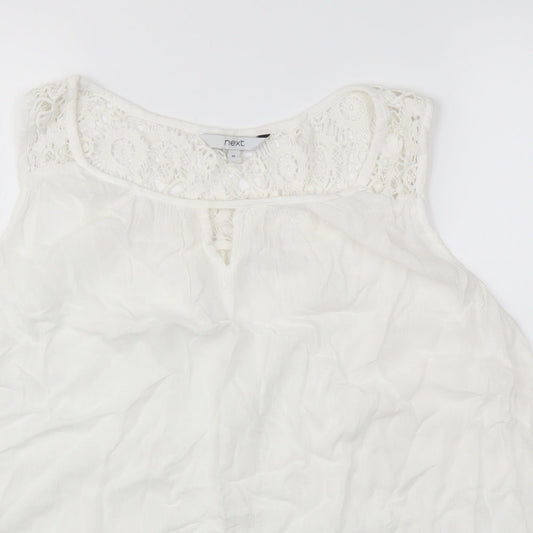 Womens UK Size 12 next White Basic T-Shirt
