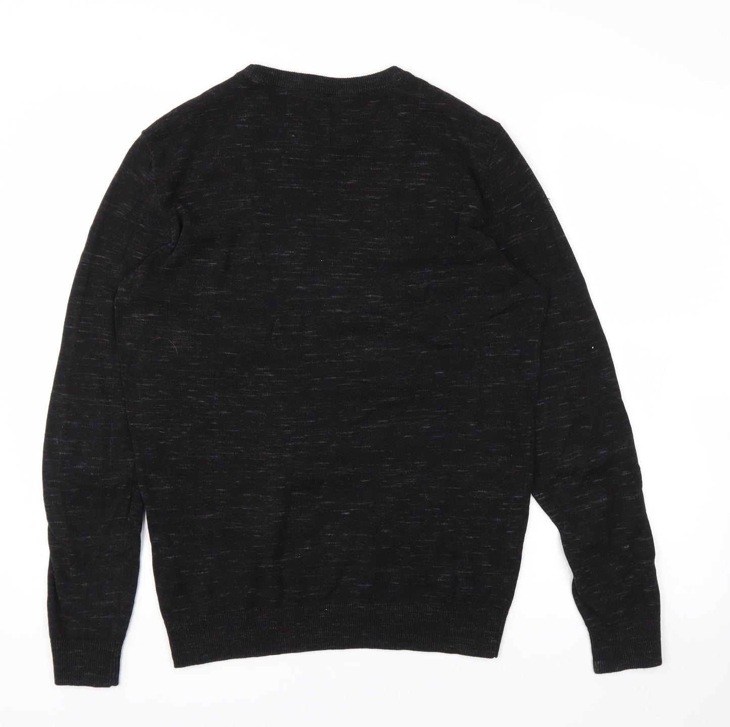 George Mens Black   Henley Sweatshirt Size S