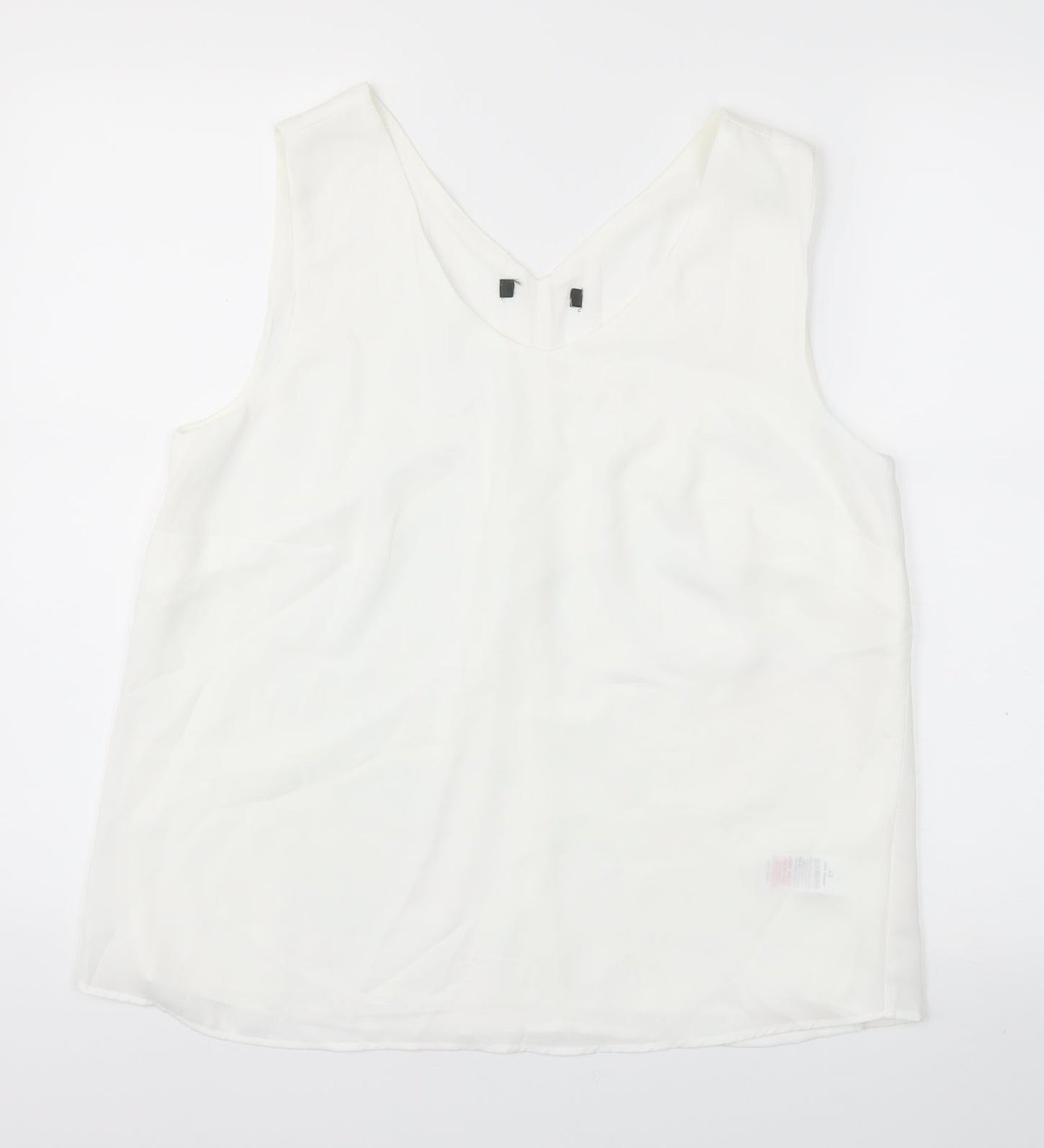 Womens UK Size 12 Preworn White Basic Blouse