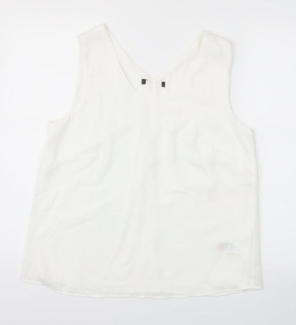 Womens UK Size 12 Preworn White Basic Blouse