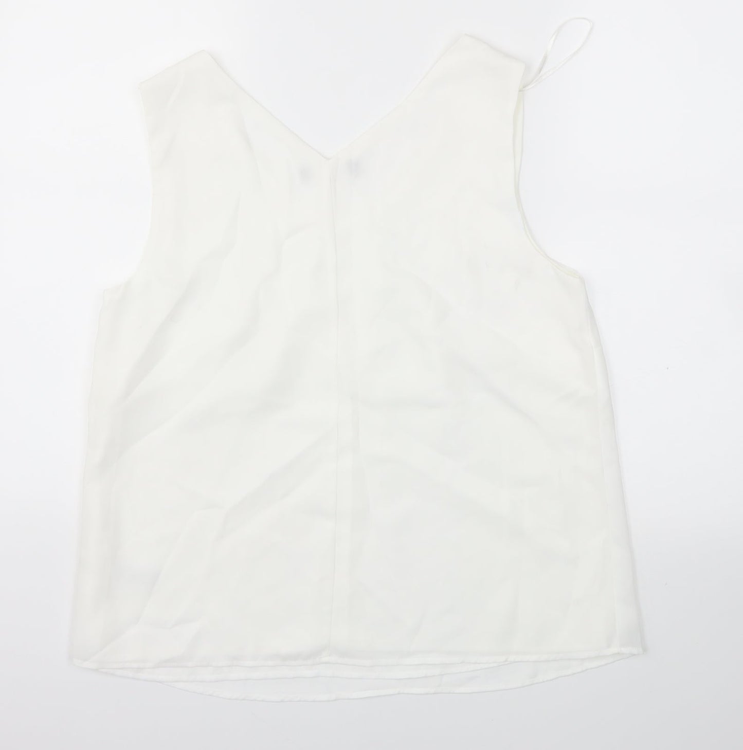 Womens UK Size 12 Preworn White Basic Blouse