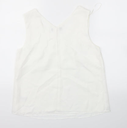 Womens UK Size 12 Preworn White Basic Blouse