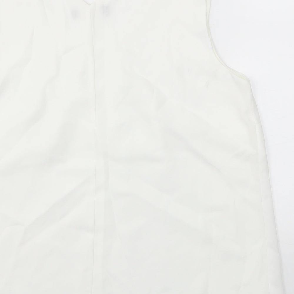 Womens UK Size 12 Preworn White Basic Blouse