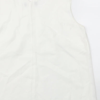 Womens UK Size 12 Preworn White Basic Blouse