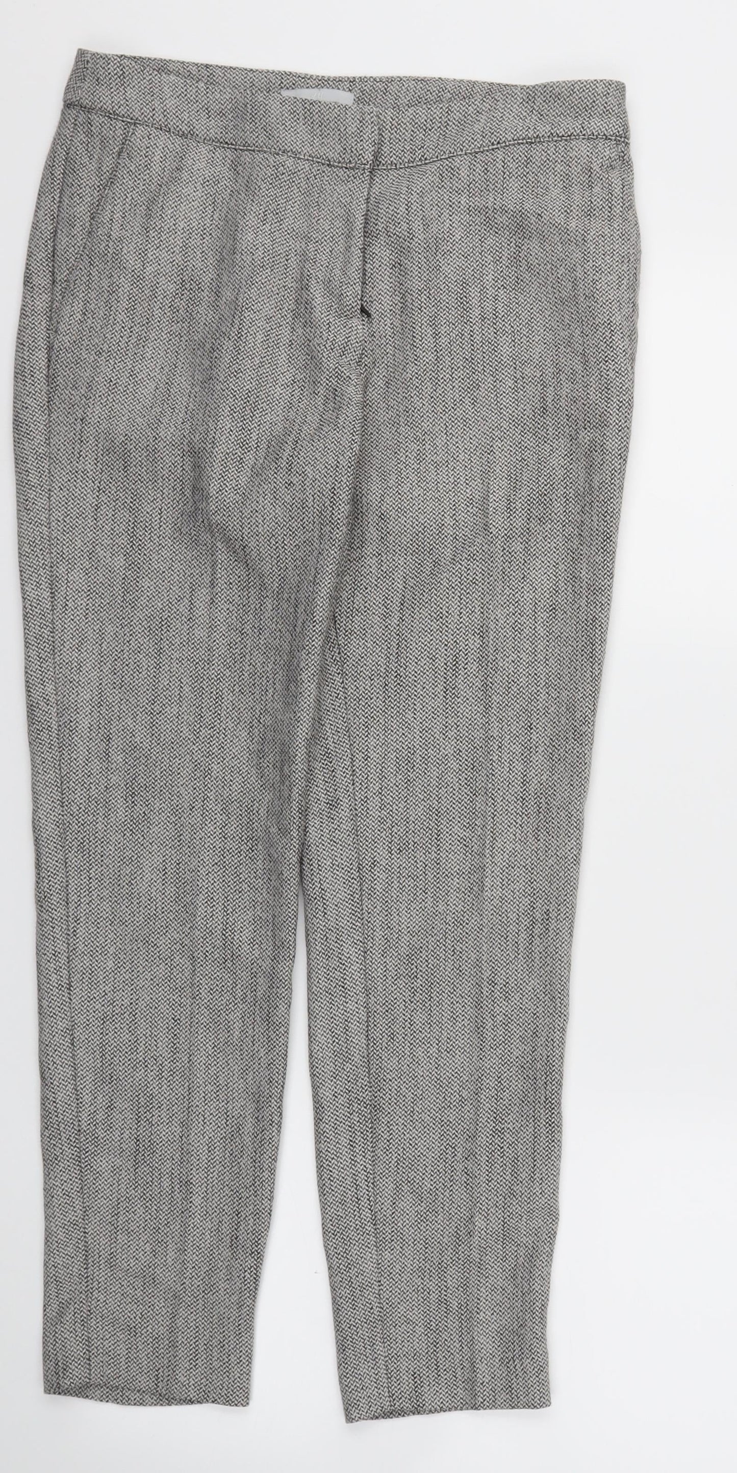 Womens UK Size 6 H&M Regular Fit  Grey Trousers