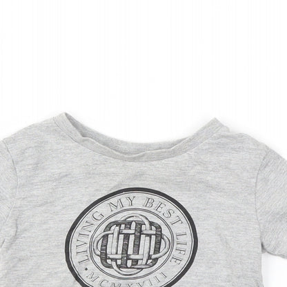 River Island Baby Grey Houndstooth  Basic T-Shirt Size 6-9 Months