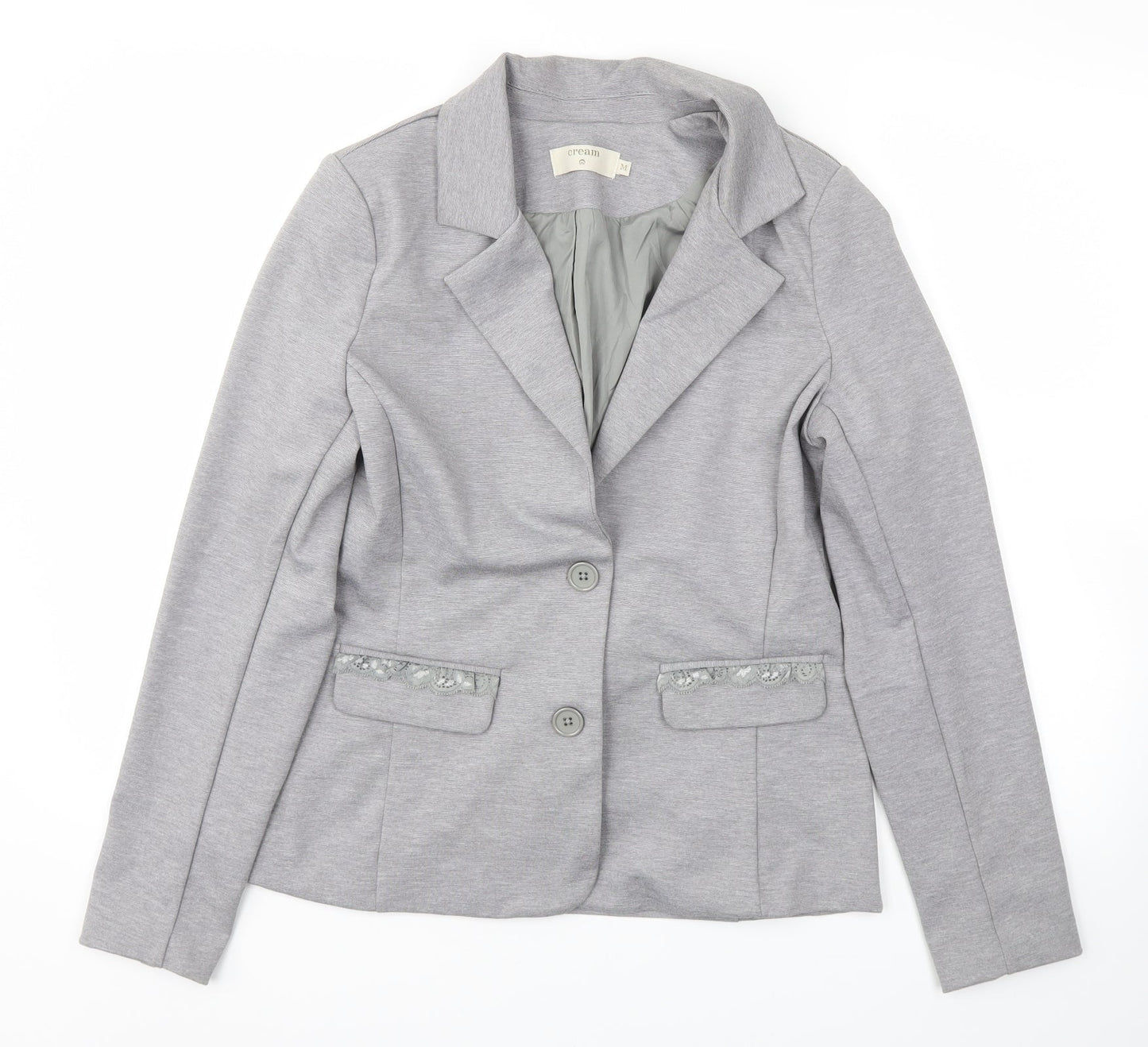 Womens UK Size M Cream Grey Jacket