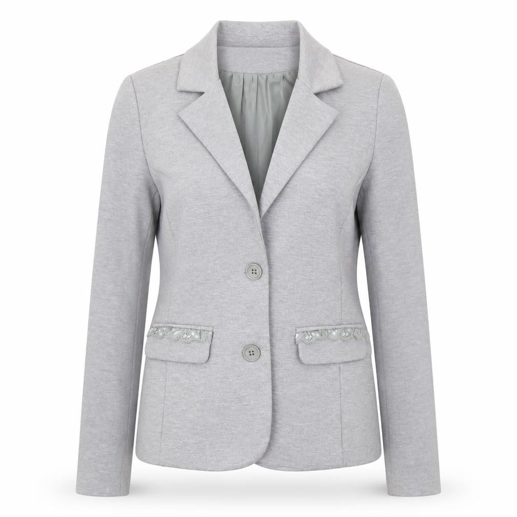 Womens UK Size M Cream Grey Jacket