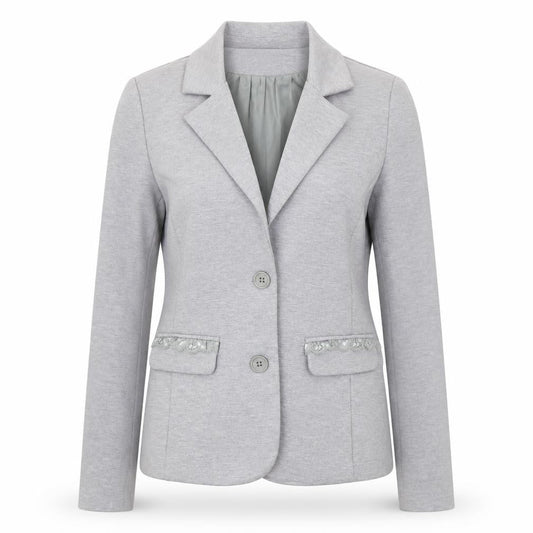 Womens UK Size M Cream Grey Jacket