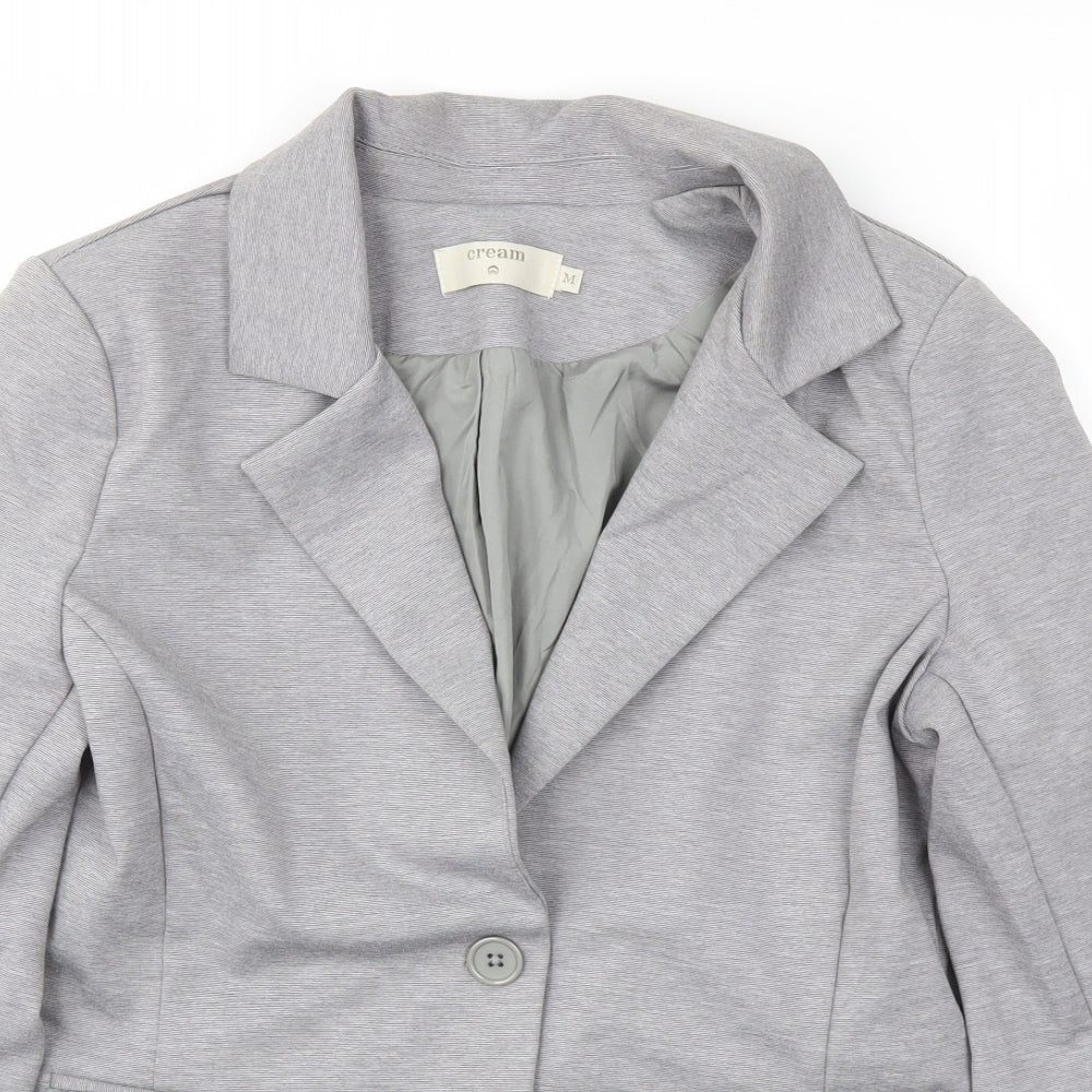 Womens UK Size M Cream Grey Jacket
