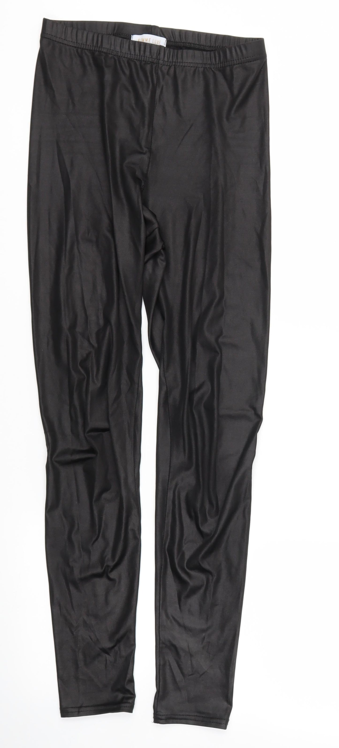 Femme Luxe  Womens Black   Trousers  Size 8 L27 in - Stretch waistband