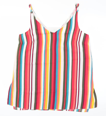 Papaya Womens Multicoloured Striped  Basic Blouse Size 12