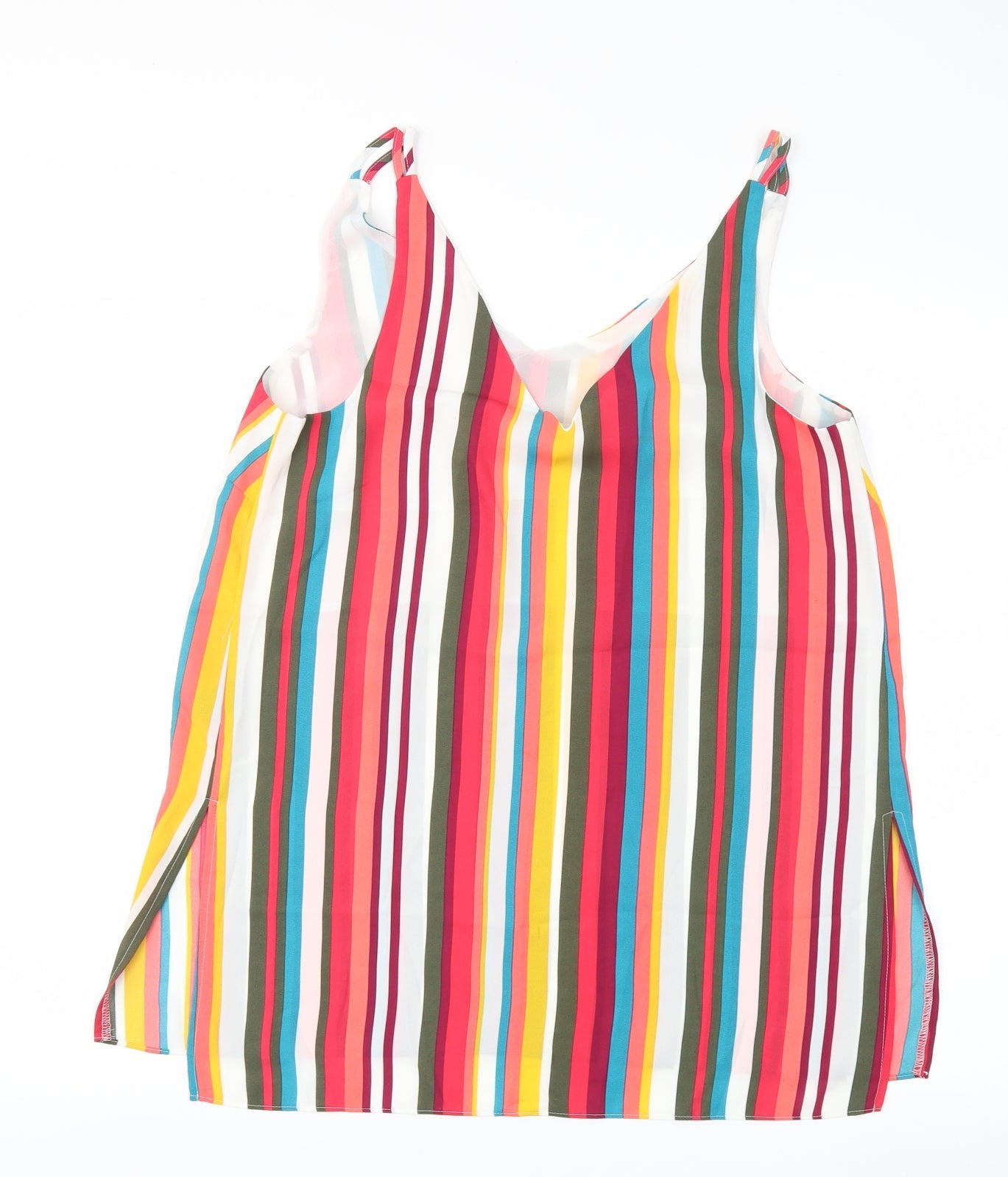 Papaya Womens Multicoloured Striped  Basic Blouse Size 12