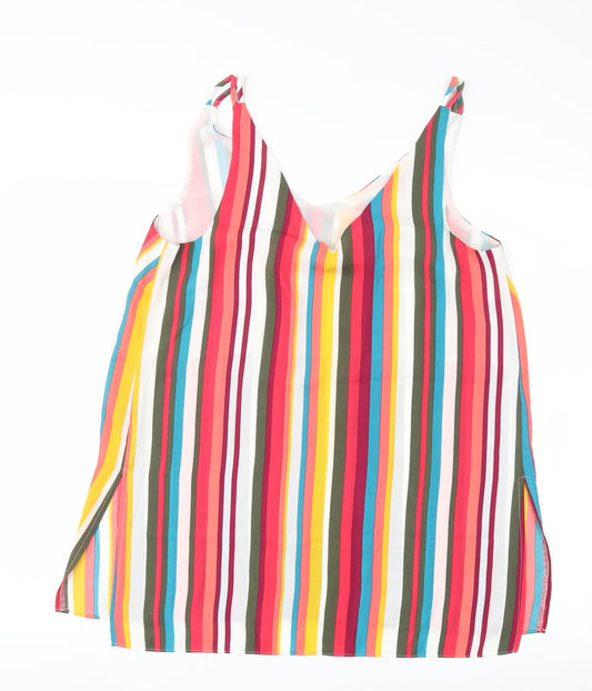 Papaya Womens Multicoloured Striped  Basic Blouse Size 12