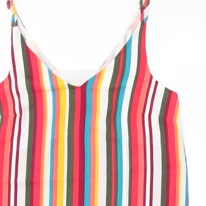 Papaya Womens Multicoloured Striped  Basic Blouse Size 12
