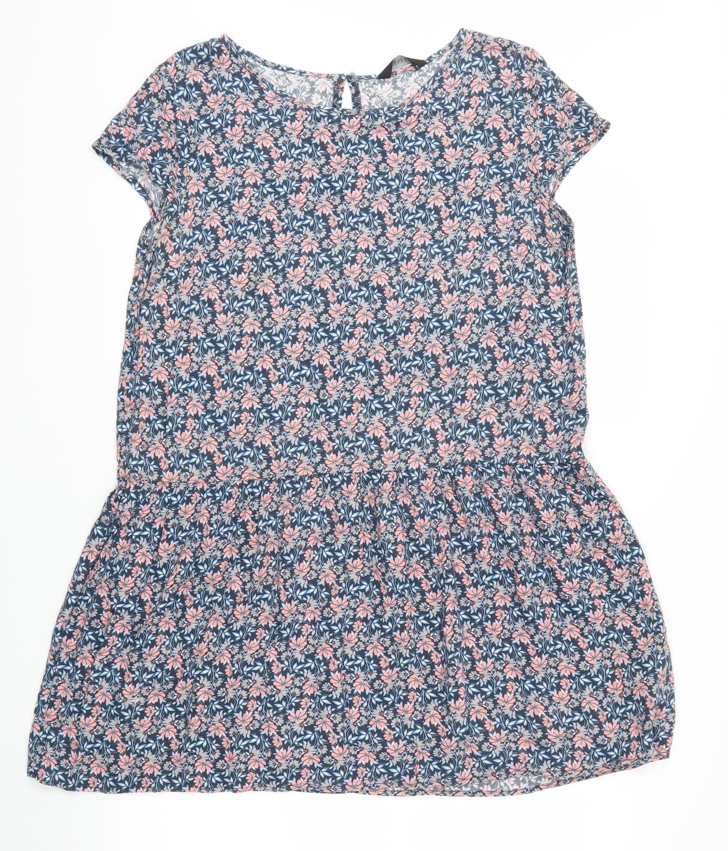 F&F Womens Blue Floral  Fit & Flare  Size 16