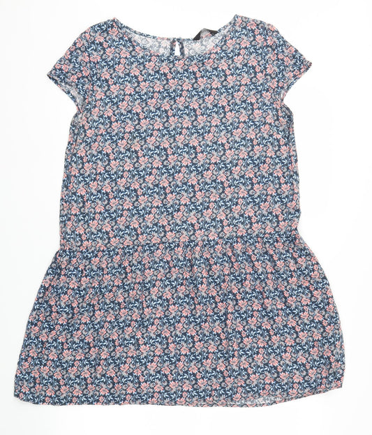 F&F Womens Blue Floral  Fit & Flare  Size 16