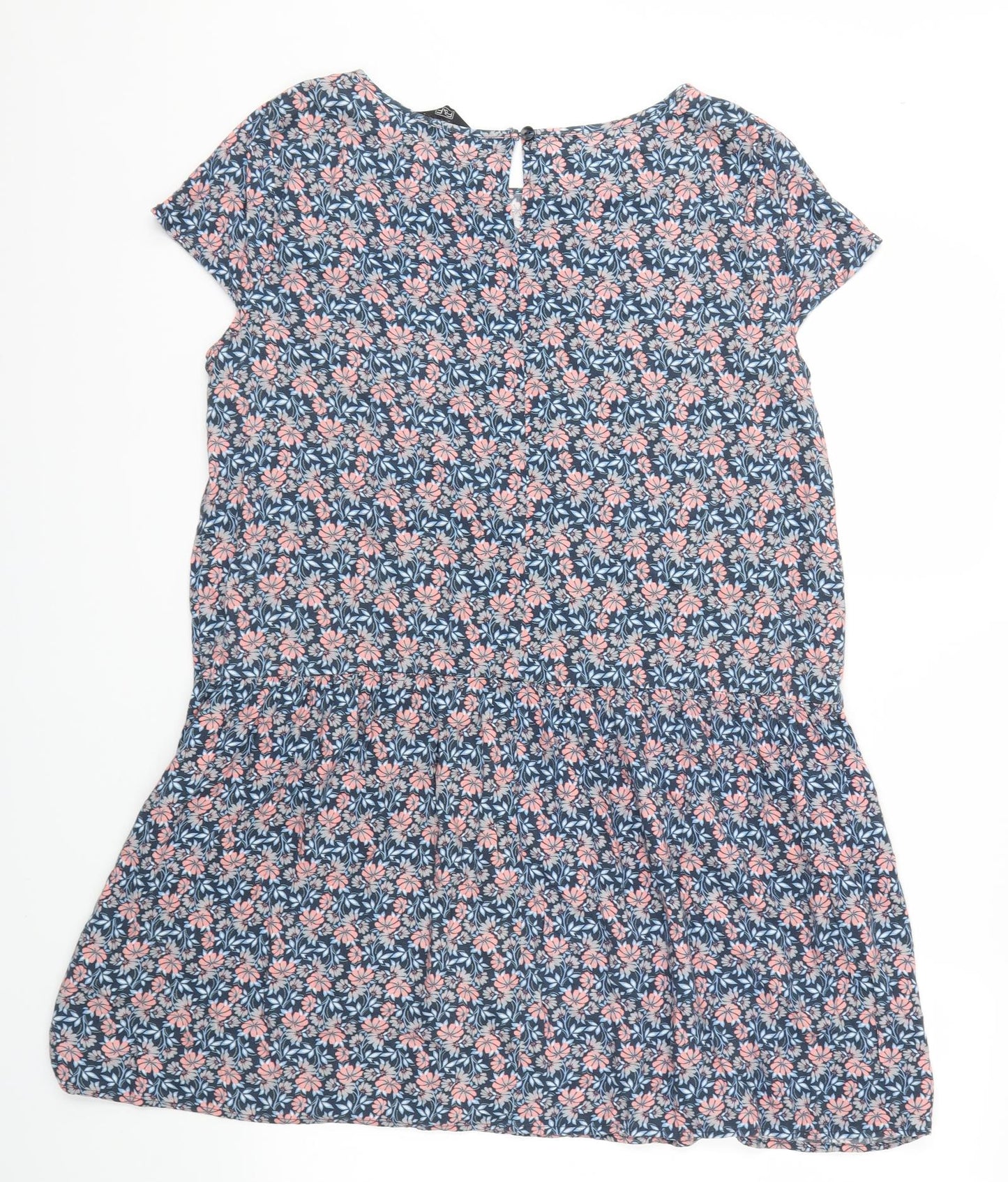 F&F Womens Blue Floral  Fit & Flare  Size 16