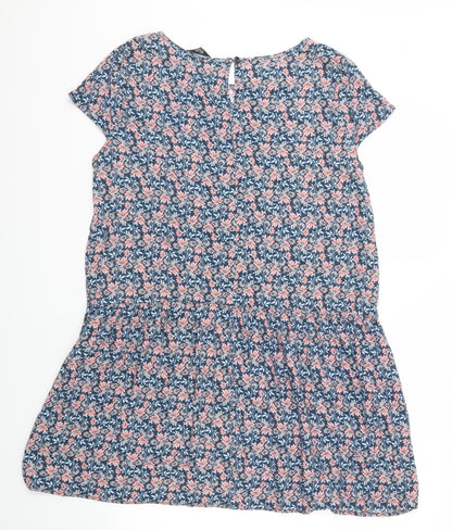 F&F Womens Blue Floral  Fit & Flare  Size 16