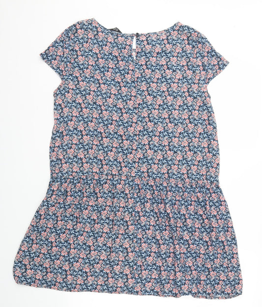 F&F Womens Blue Floral  Fit & Flare  Size 16