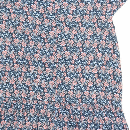 F&F Womens Blue Floral  Fit & Flare  Size 16