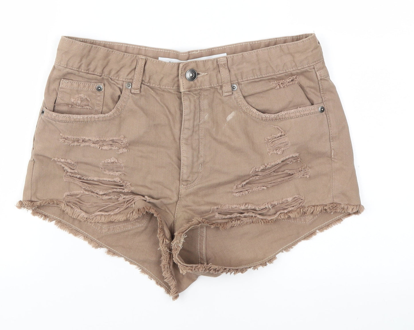 H&M Womens Brown   Hot Pants Shorts Size 10