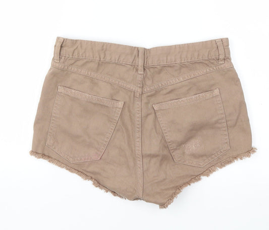 H&M Womens Brown   Hot Pants Shorts Size 10