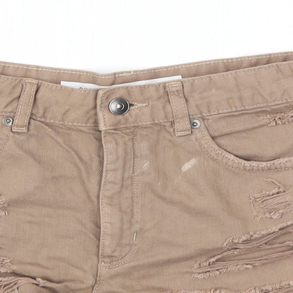 H&M Womens Brown   Hot Pants Shorts Size 10