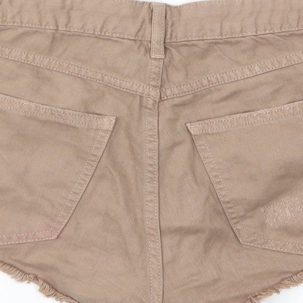 H&M Womens Brown   Hot Pants Shorts Size 10