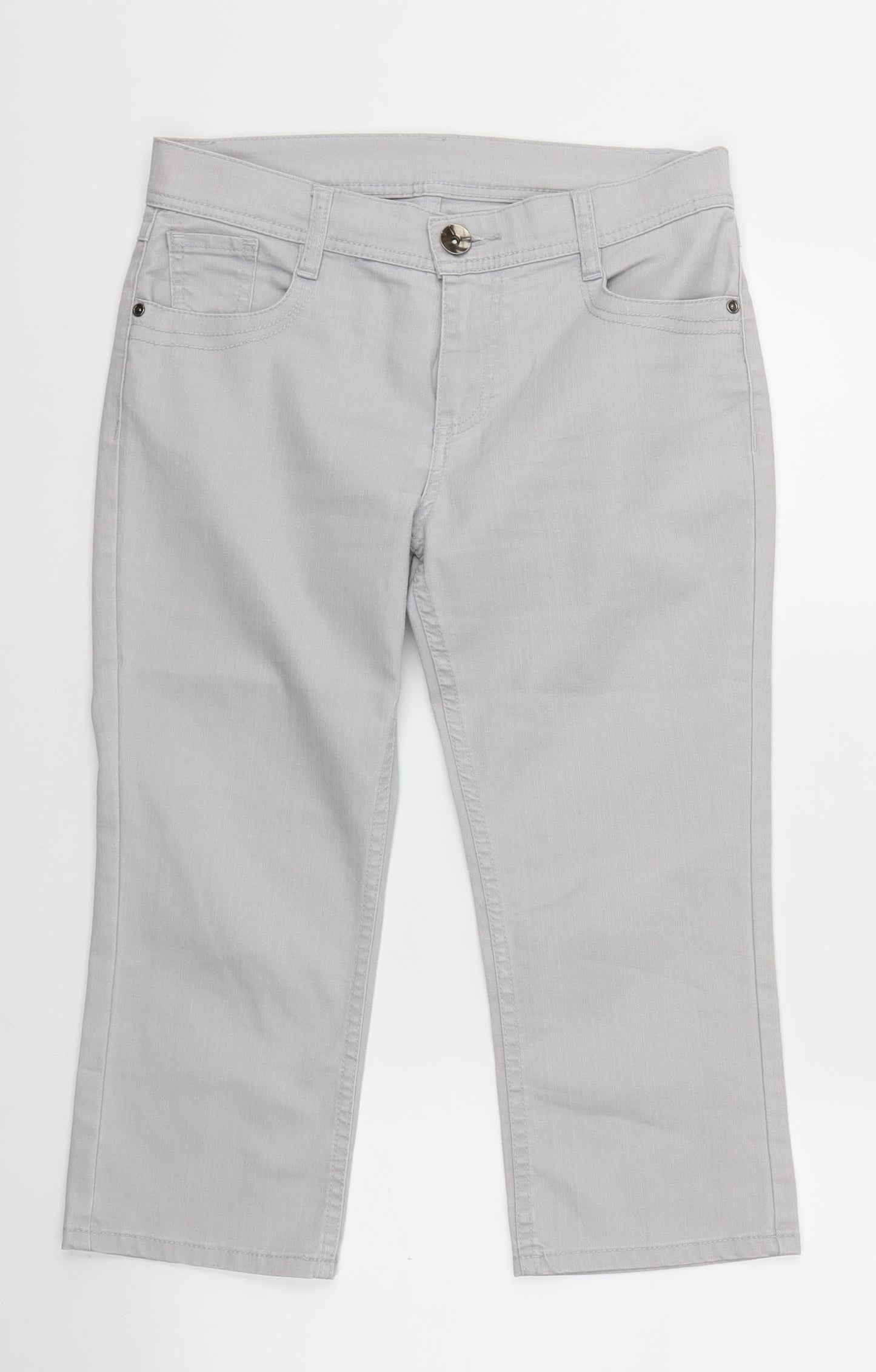 m&s Womens Grey   Trousers  Size 10 L20 in