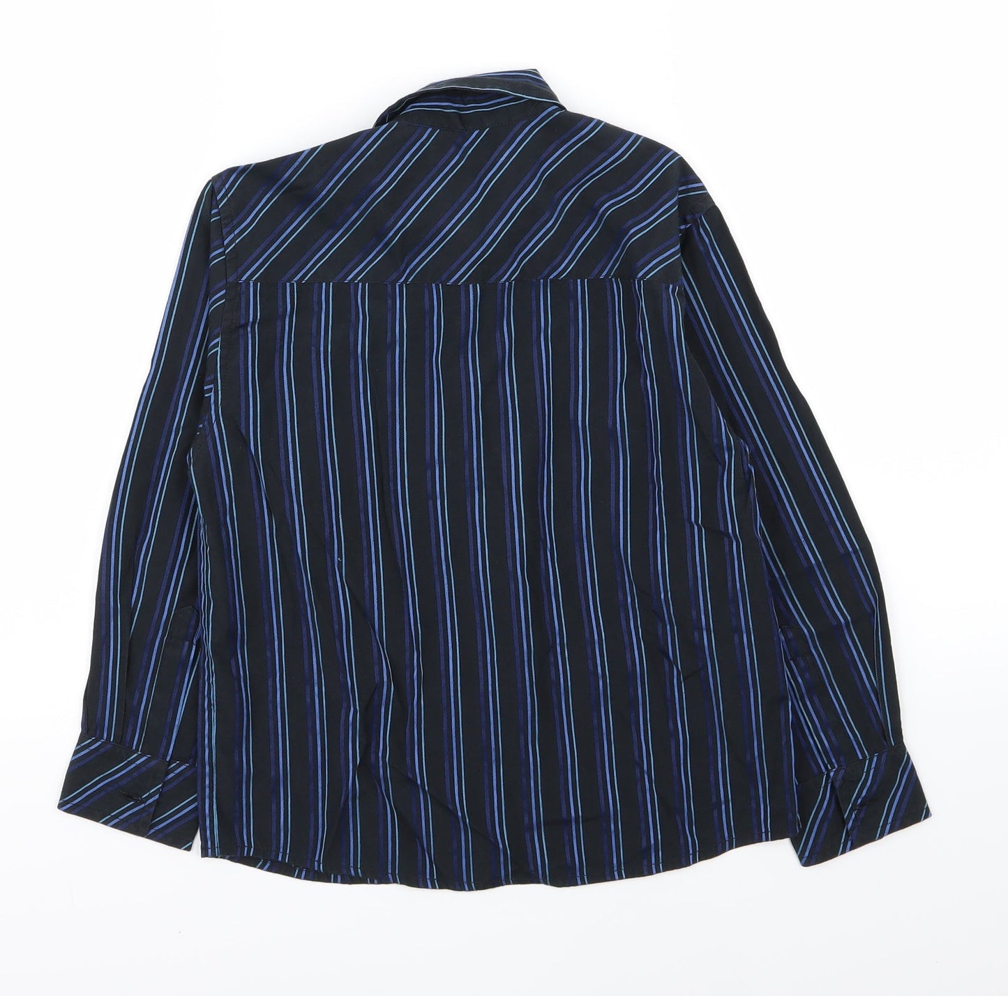 Asda George Boys Black Striped  Basic Dress Shirt Size 7-8 Years