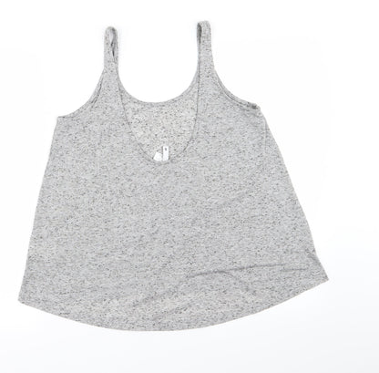 Womens UK Size S Divided by H&M Green Basic Tank