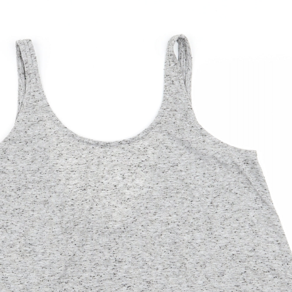 Womens UK Size S Divided by H&M Green Basic Tank