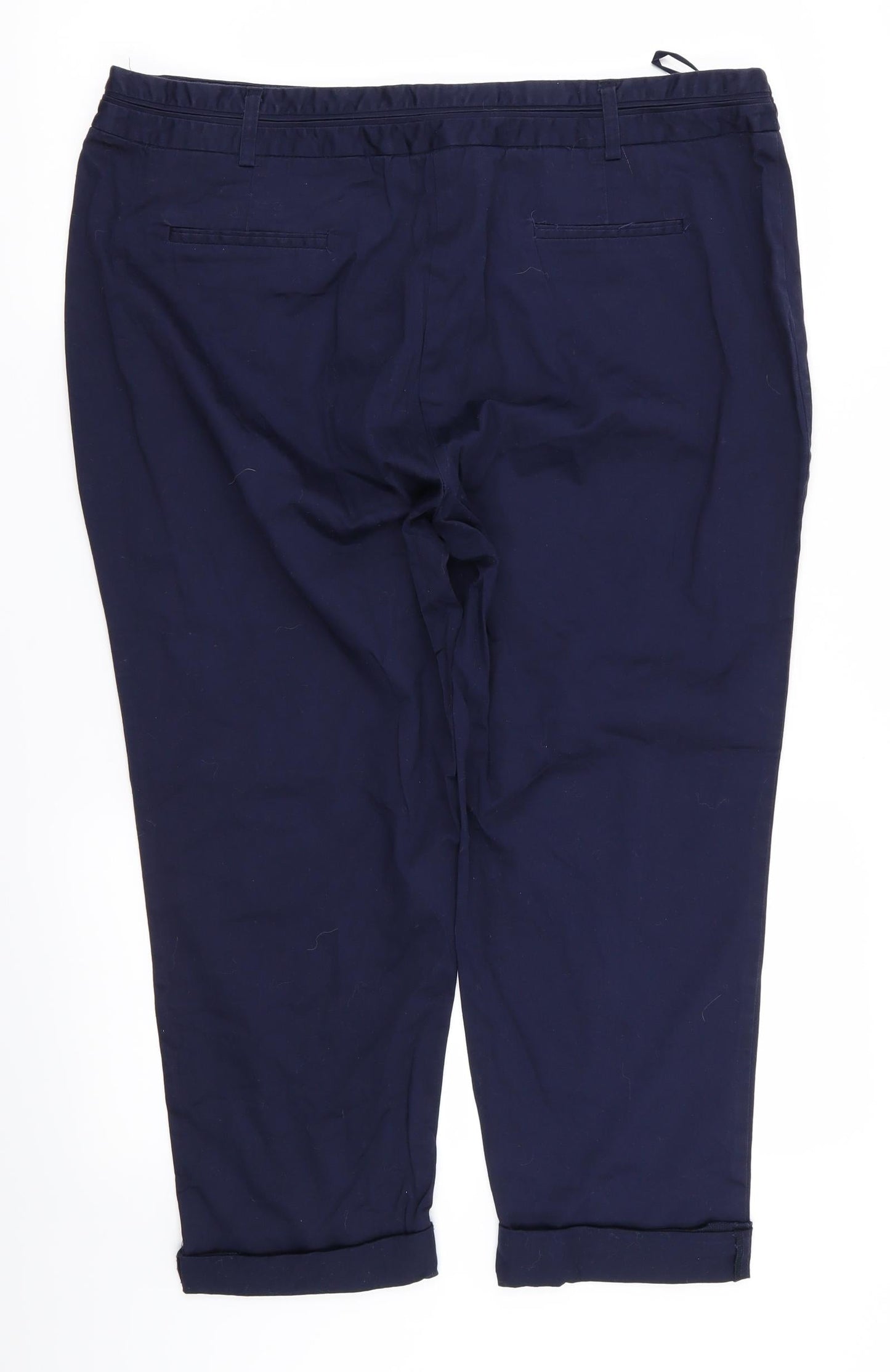 Womens UK Size 20 Epilogue Regular Fit Capri Blue Trousers